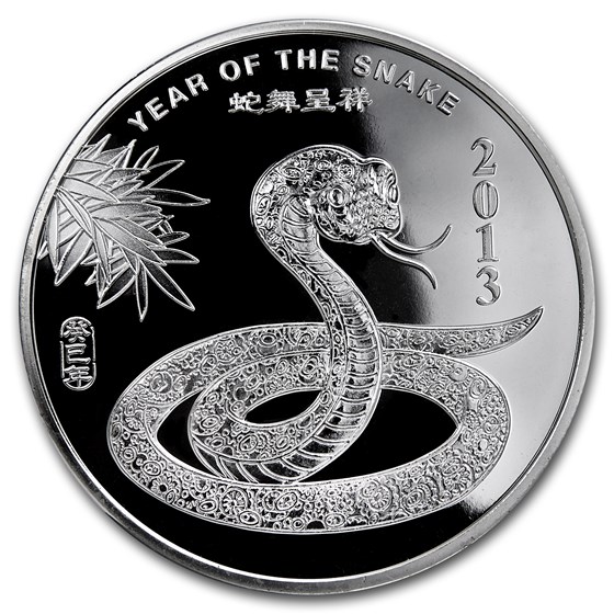 1/2 oz Silver Round - APMEX (2013 Year of the Snake) 1/2 oz Silver Round - APMEX (2013 Year of the Snake)